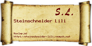 Steinschneider Lili névjegykártya